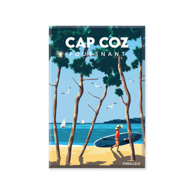 Magnet illustrant la plage du Cap Coz à Fouesnant