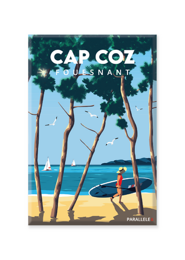 Magnet illustrant la plage du Cap Coz à Fouesnant