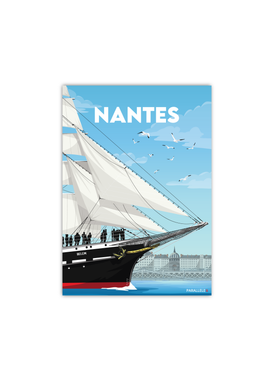 Carte postale du Belem à Nantes