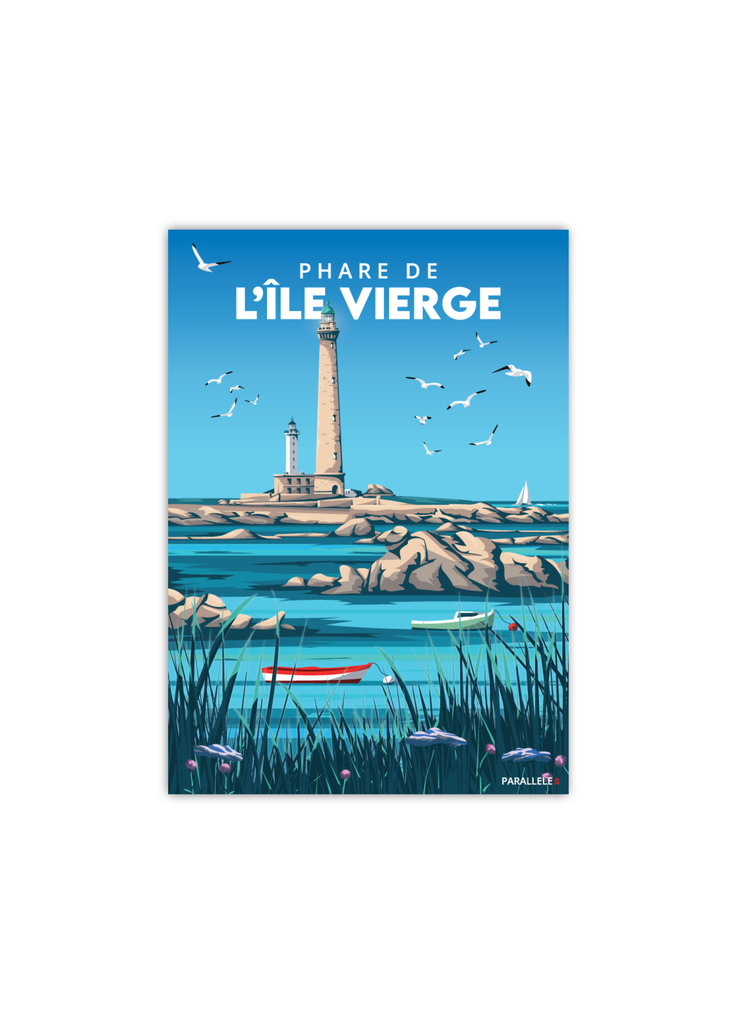Carte postale du Phare de l'île vierge à Plouguerneau