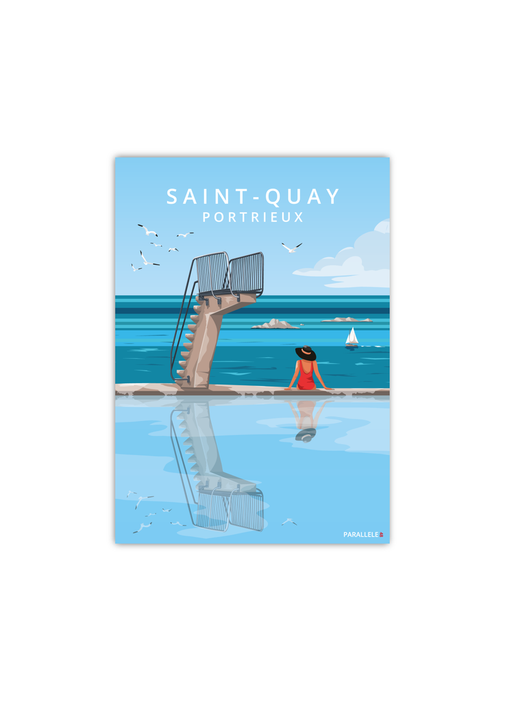 Carte postale du Plongeoir de la piscine de Saint-Quay-Portrieux