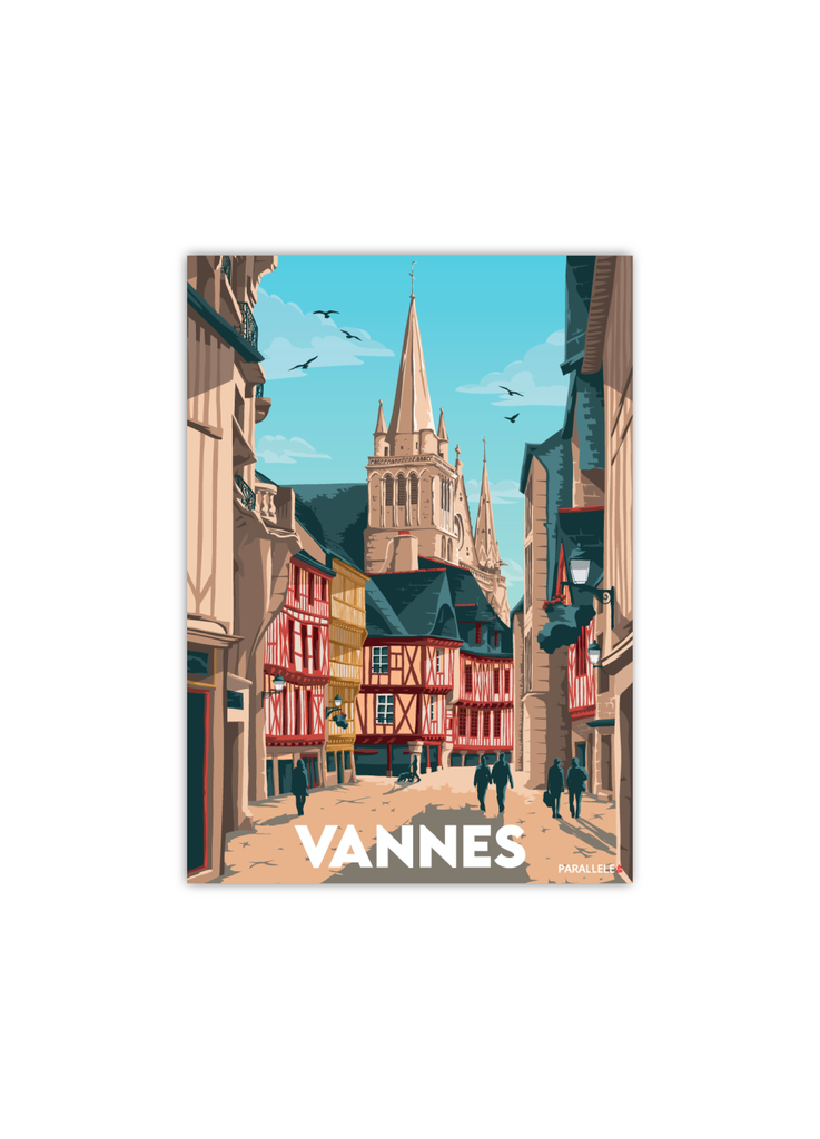 Carte postale du centre ville de Vannes